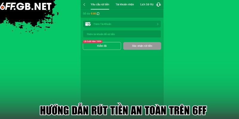 Hướng dẫn rút tiền an toàn trên 6FF